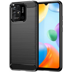 Techsuit Carbon Silicone - Θήκη Σιλικόνης Xiaomi Redmi 10C - Black (5949419024106)