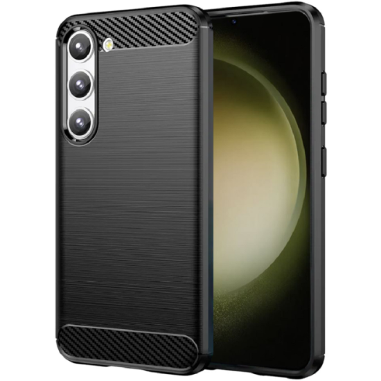 HappyCase Θήκη Σιλικόνης Brushed - Samsung Galaxy S23 Plus - Black (8719246377532)