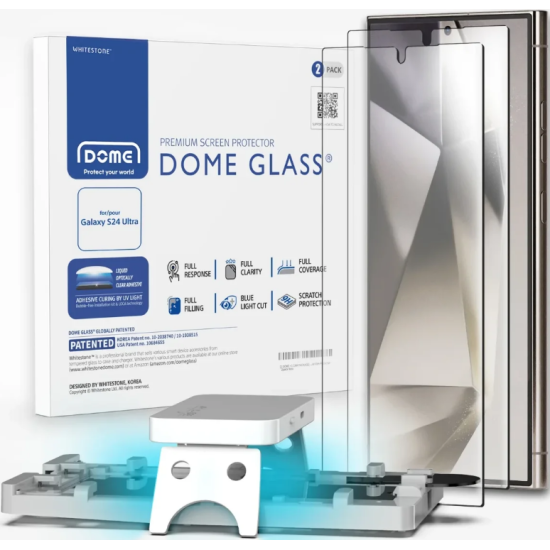 Σύστημα Προστασίας Οθόνης Samsung Galaxy S24 Ultra - Whitestone Dome Glass - Liquid Optical Clear Adhesive & Installation Kit - 2 Τεμάχια (8809365409266)
