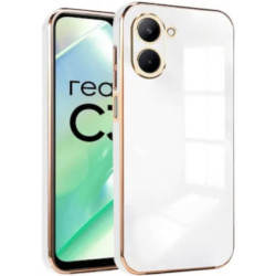 Bodycell Gold Plated - Θήκη Σιλικόνης Realme C33 - White (5206015070778)