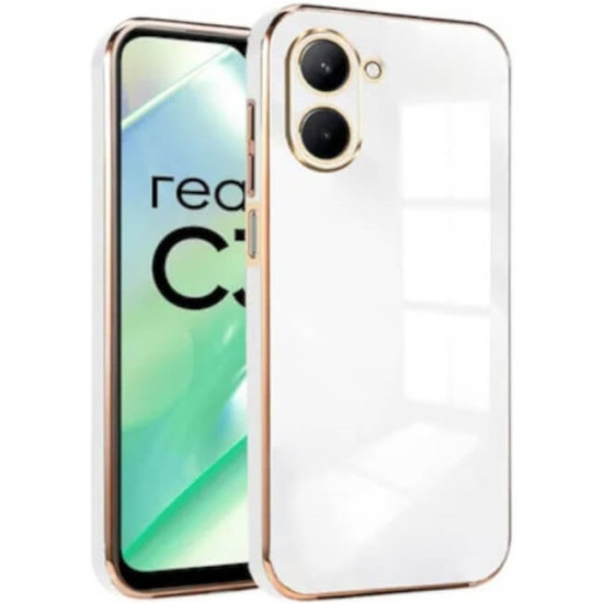 Bodycell Gold Plated - Θήκη Σιλικόνης Realme C33 - White (5206015070778)