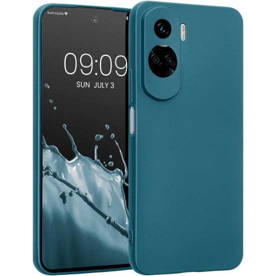 KWmobile Θήκη Σιλικόνης Honor 90 Lite με Πλαίσιο Κάμερας - Metallic Caribbean Blue (61745.251)