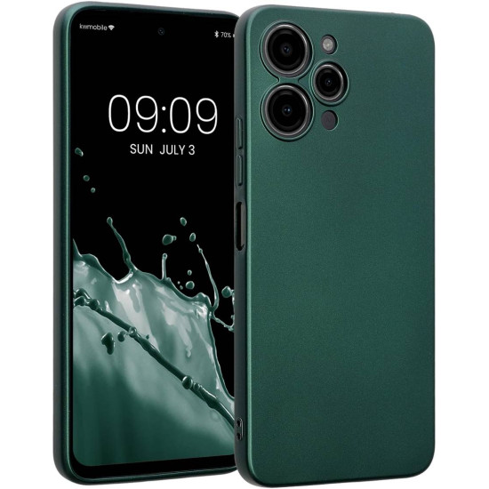 KWmobile Θήκη Σιλικόνης Xiaomi Redmi 12 με Πλαίσιο Κάμερας - Metallic Teal (61880.14)