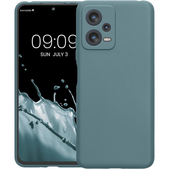 KWmobile Θήκη Σιλικόνης Xiaomi Redmi Note 12 5G / Poco X5 με Πλαίσιο Κάμερας - Arctic Night (60887.207)