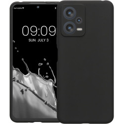 KWmobile Θήκη Σιλικόνης Xiaomi Redmi Note 12 5G / Poco X5 με Πλαίσιο Κάμερας - Black Matte (60887.47)