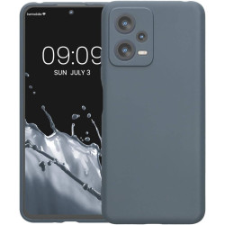 KWmobile Θήκη Σιλικόνης Xiaomi Redmi Note 12 5G / Poco X5 με Πλαίσιο Κάμερας - Dark Slate (60887.202)