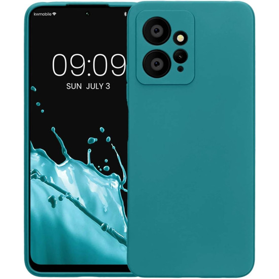 KWmobile Θήκη Σιλικόνης Xiaomi Redmi Note 12 4G με Πλαίσιο Κάμερας - Teal Matte (61181.57)
