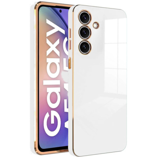 Bodycell Gold Plated - Θήκη Σιλικόνης Samsung Galaxy A34 - White (5206015071225)