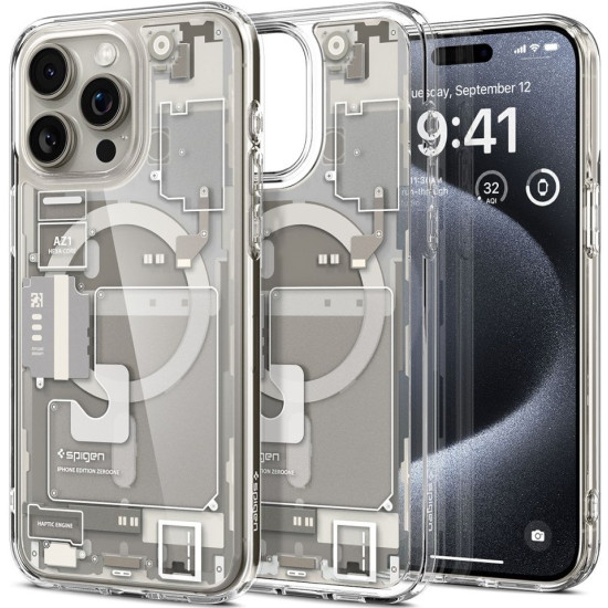 Spigen Ultra Hybrid MagFit - Θήκη MagSafe Apple iPhone 15 Pro - Zero One Natural Titanium (ACS07216)
