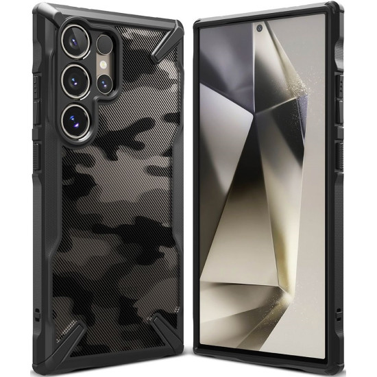 Σκληρή Θήκη - Samsung Galaxy S24 Ultra - Ringke Fusion X - Camo Black (8809961783791)