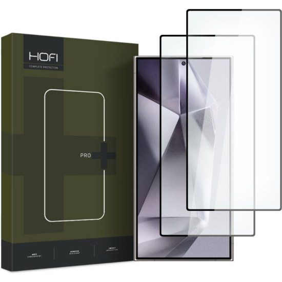 Full Face Αντιχαρακτικό Γυαλί Οθόνης - Samsung Galaxy S24 Ultra - Hofi Premium Pro+ Tempered Glass - 2 Τεμάχια - Black (5906203690343)