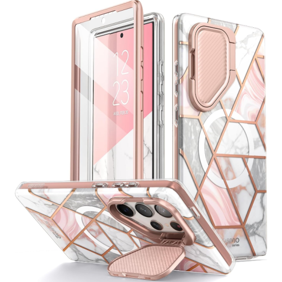Ανθεκτική Θήκη MagSafe με Κάλυμμα για την Κάμερα - Samsung Galaxy S24 Ultra - Supcase i-Blason Cosmo Mag - Marble (843439138872)