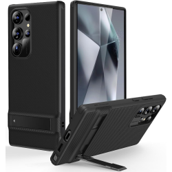 Ανθεκτική Θήκη Σιλικόνης με Kickstand - Samsung Galaxy S24 Ultra - ESR Boost Kickstand Case - Black (4894240189931)