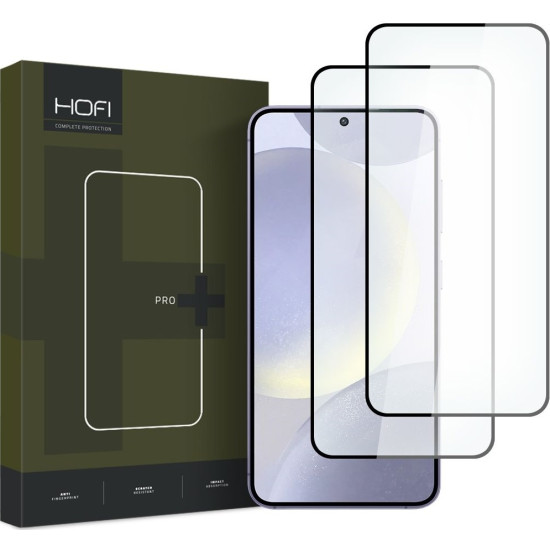 Full Face Αντιχαρακτικό Γυαλί Οθόνης - Samsung Galaxy S24 - Hofi Premium Pro+ Tempered Glass - 2 Τεμάχια - Black (5906203690350)
