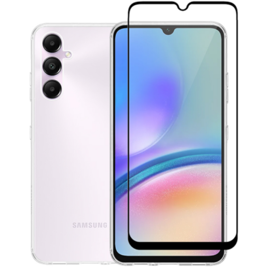 Σετ Διάφανη Θήκη Σιλικόνης & Full Face Tempered Glass - Samsung Galaxy A15 - Vivid Set Gelly Case & Full Face Tempered Glass - Transparent / Black (VIGELLY340GLASSBK)