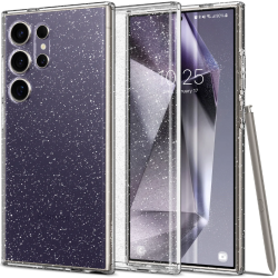Θήκη Σιλικόνης - Samsung Galaxy S24 Ultra - Spigen Liquid Crystal Glitter - Crystal Quartz (ACS07285)