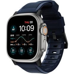 Nomad Rugged Band - Ανθεκτικό Αδιάβροχο Λουράκι από Καουτσούκ FKM - Apple Watch Ultra/SE/11/10/9/8/7/6/5/4 (49/46/45/44mm) - Atlantic Blue / Black (NM01295785)
