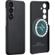 MagSafe Θήκη Aramid Fiber Body - Samsung Galaxy S24 Plus - Pitaka MagEZ Case 4 - 1mm - 600D - Black / Grey / Twill (KS2401S)