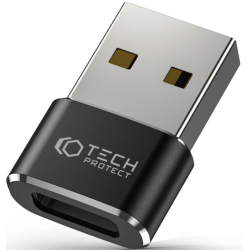 Tech-Protect Ultraboost Adapter - Αντάπτορας USB-A (male) σε Type-C (female) - Black (9490713932247)