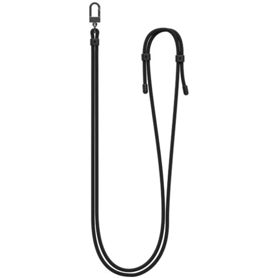 Spigen Universal Crossbody Strap - Ρυθμιζόμενο Λουράκι Λαιμού για Μεταφορά Αξεσουάρ / Θήκες Smartphone / AirPods / AirTag 2 / 1 / Κλειδιά από Ύφασμα Dacron - Black (AFA06263)