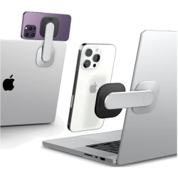 Spigen S312 OneTap MagFit Monitor / Laptop Magnetic Mount - Αυτοκόλλητη MagSafe Βάση Αλουμινίου για Laptop / Οθόνη - Silver (AMP06049)
