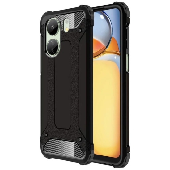 Techsuit Hybrid Armor Θήκη Xiaomi Redmi 13C 4G / Poco C65 - Black (5949419080393)