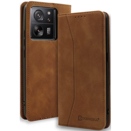 Bodycell Θήκη - Πορτοφόλι Xiaomi 13T / 13T Pro - Brown (5206015072109)