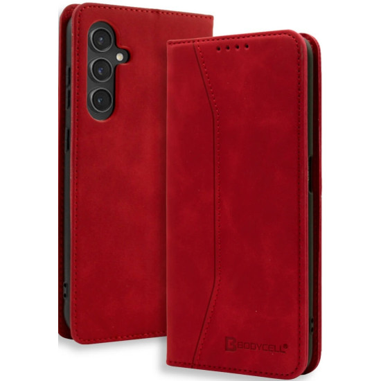 Bodycell Θήκη - Πορτοφόλι Samsung Galaxy S23 FE - Red (5206015072055)
