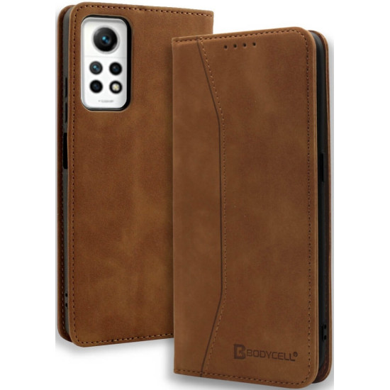Bodycell Θήκη - Πορτοφόλι Xiaomi Redmi Note 11 Pro / Redmi Note 12 Pro 4G - Brown (5206015072161)