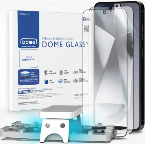 Σύστημα Προστασίας Οθόνης Samsung Galaxy S24 - Whitestone Dome Glass - Liquid Optical Clear Adhesive & Installation Kit - 2 Τεμάχια (8809365409129)