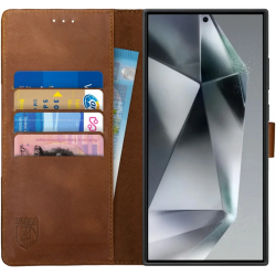 Δερμάτινη Θήκη Πορτοφόλι - Samsung Galaxy S24 Ultra - Rosso Deluxe - Brown (8719246427091)