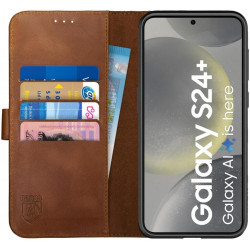 Δερμάτινη Θήκη Πορτοφόλι - Samsung Galaxy S24 Plus - Rosso Deluxe - Brown (8719246427114)