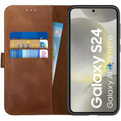 Δερμάτινη Θήκη Πορτοφόλι - Samsung Galaxy S24 - Rosso Deluxe - Brown (8719246427077)