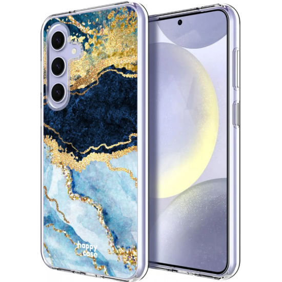 Θήκη Σιλικόνης - Samsung Galaxy S24 - HappyCase - Blue Marble (8719246442384)