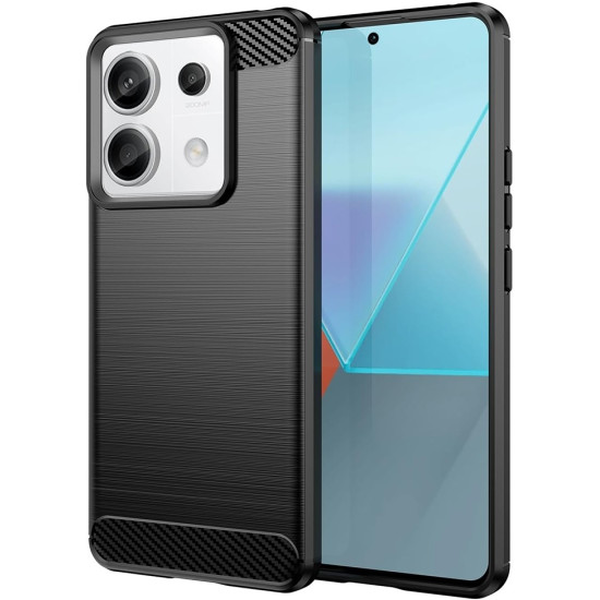 Θήκη Σιλικόνης - Xiaomi Redmi Note 13 Pro 5G / Poco X6 - Techsuit Carbon Silicone - Black (5949419072343)