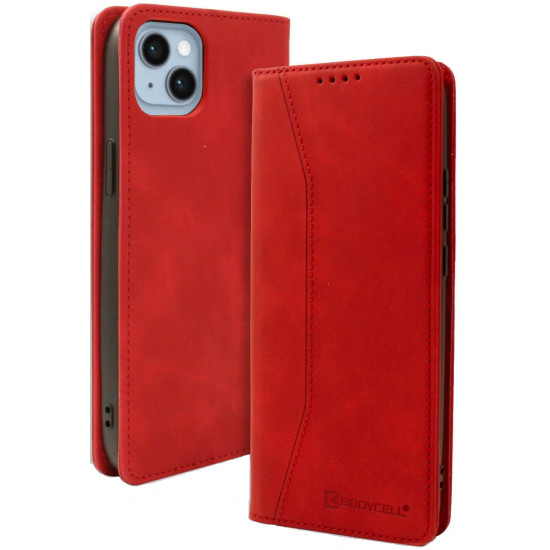 Bodycell Θήκη - Πορτοφόλι Apple iPhone 15 - Red (5206015073175)