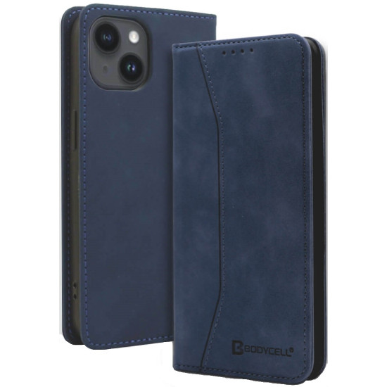 Bodycell Θήκη - Πορτοφόλι Apple iPhone 15 Plus - Blue (5206015073205)