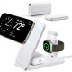 ESR HaloLock 3-in-1 Travel Wireless Charging Set - Σετ Αναδιπλούμενη Φορητή Μαγνητική Βάση Ασύρματης Φόρτισης MagSafe για Apple iPhone / AirPods / Αποσπώμενο Μαγνητικό Φορτιστή Type-C για Apple Watch & Θήκη Μεταφοράς - 7.5W - White (4894240189207)
