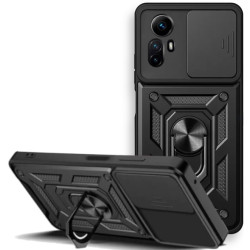 Bodycell Armor Slide - Ανθεκτική Θήκη Xiaomi Redmi Note 12S με Κάλυμμα για την Κάμερα & Μεταλλικό Ring Holder - Black (5206015022036)