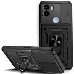 Bodycell Armor Slide - Ανθεκτική Θήκη Xiaomi Redmi A2 Plus / A1 Plus με Κάλυμμα για την Κάμερα & Μεταλλικό Ring Holder - Black (5206015023031)