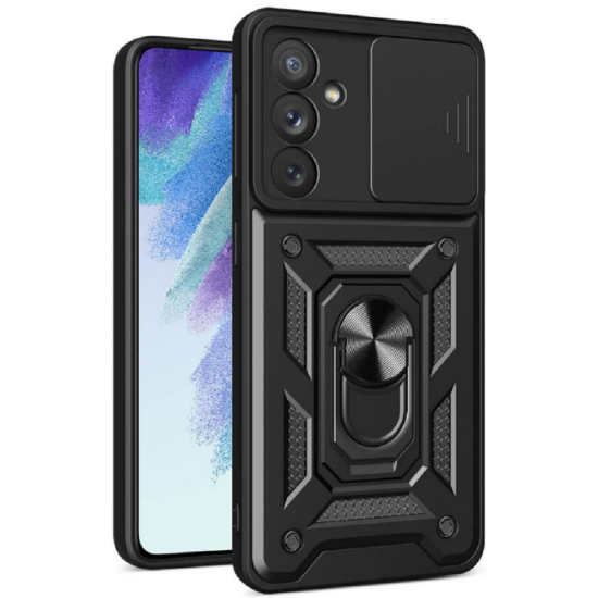 Bodycell Armor Slide - Ανθεκτική Θήκη Samsung Galaxy S23 FE με Κάλυμμα για την Κάμερα & Μεταλλικό Ring Holder - Black (5206015072260)
