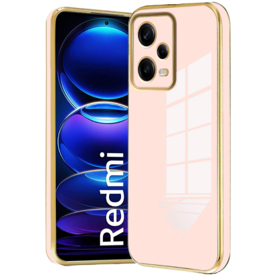 Bodycell Gold Plated - Θήκη Σιλικόνης Xiaomi Redmi Note 12 5G / Poco X5 - Pink (5206015071720)