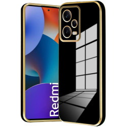 Bodycell Gold Plated - Θήκη Σιλικόνης Xiaomi Redmi Note 12 5G / Poco X5 - Black (5206015071706)