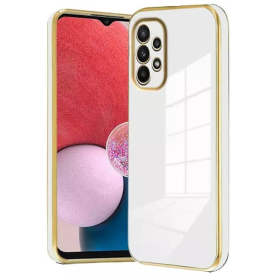 Bodycell Gold Plated - Θήκη Σιλικόνης Samsung Galaxy A23 - White (5206015071157)