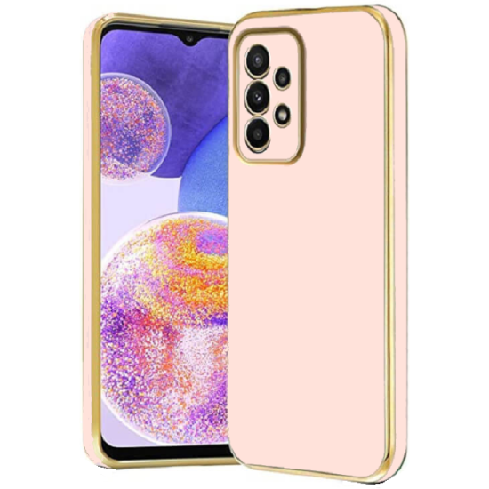Bodycell Gold Plated - Θήκη Σιλικόνης Samsung Galaxy A23 - Pink (5206015071140)