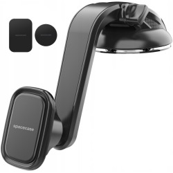 Spacecase SC11 Dashboard Magnetic Car Holder - Universal Μαγνητική Βάση Κινητών με Βεντούζα για Ταμπλό Αυτοκινήτου - Black (5905719039042)