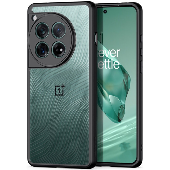 Premium Ημιδιάφανη Σκληρή Θήκη - OnePlus 12 - DuxDucis Aimo Series - Black (6934913020326)
