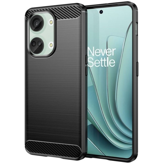 Techsuit Carbon Silicone - Θήκη Σιλικόνης OnePlus Nord 3 - Black (5949419069152)