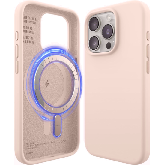 Elago Magnetic Silicone Case - Premium MagSafe Θήκη Σιλικόνης - Apple iPhone 15 Pro - Lovely Pink (ES15MSSC61PRO-LPK)