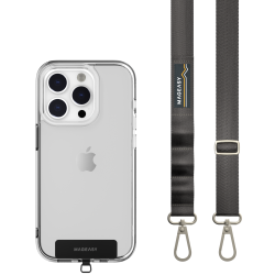 SwitchEasy MagEasy Sling Strap & Strap Card 20mm - Αποσπώμενο Λουράκι Λαιμού για Θήκες Κινητών iPhone - Concrete Gray (MPHIPH143CR23)